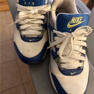 Nike Air White and Royal Blue Shoes